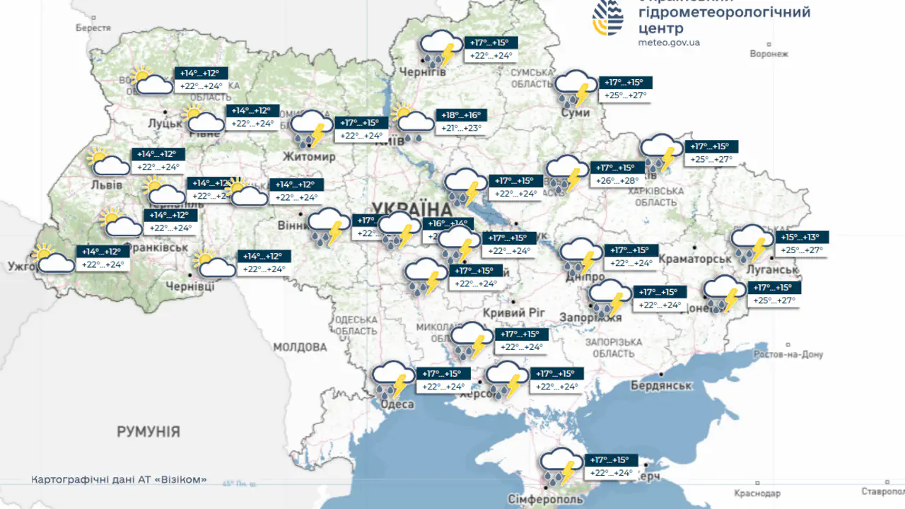 погода на киев и область сегодня 