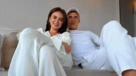 Андрей Лунин с женой