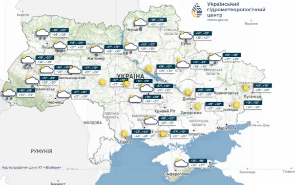  погода в Киеве и области 22 и 23 июня 2026 года