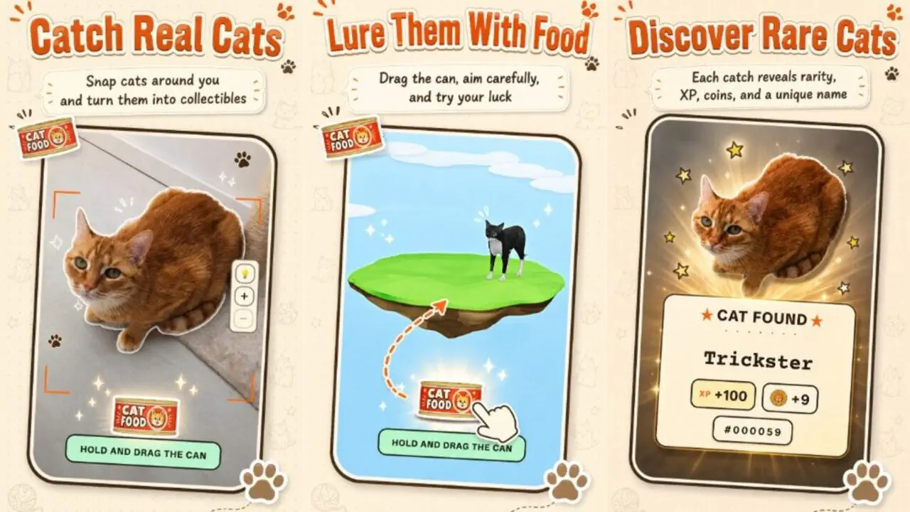 У Google Play з'явилася гра, де потрібно збирати вуличних котів: як працює CatchCat
