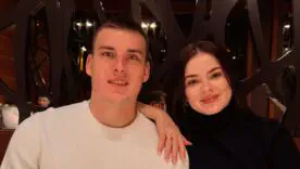 Андрей Лунин с женой