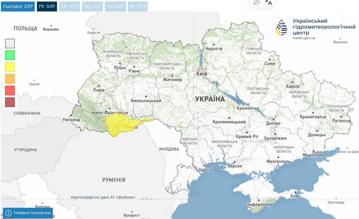 В горах Ивано-Франковской области и Буковины возможны селевые потоки — объявлен желтый уровень опасности
