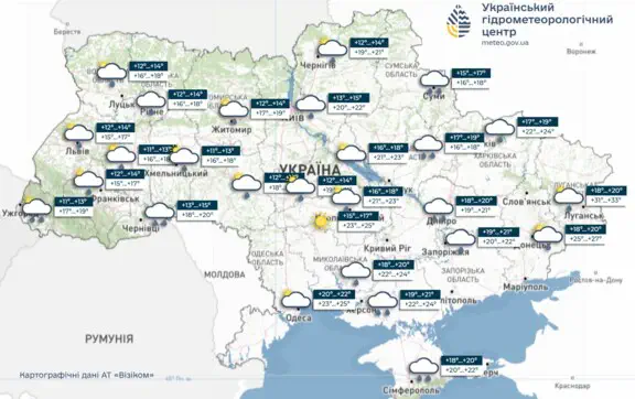 Короткочасні дощі вдень, вночі без опадів прогнозує Укргідрометцентр на 9 та 10 липня