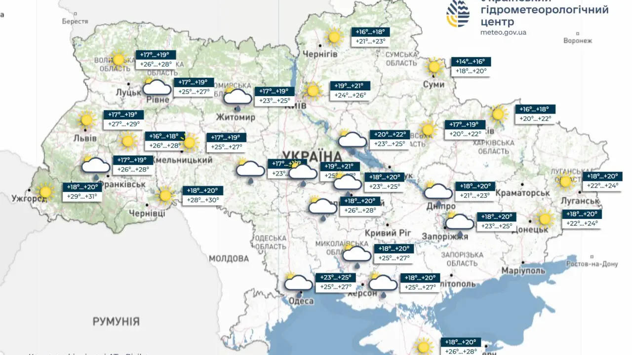 В Украине в ближайшие сутки осадков не ожидается, лишь на юге и западе возможны кратковременные дожди, сообщает УкрГМЦ