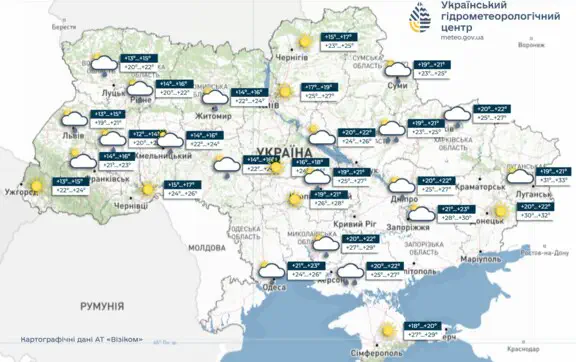 Дощі та грози пройдуть Україною, у Києві без опадів, інформує УкрГМЦ