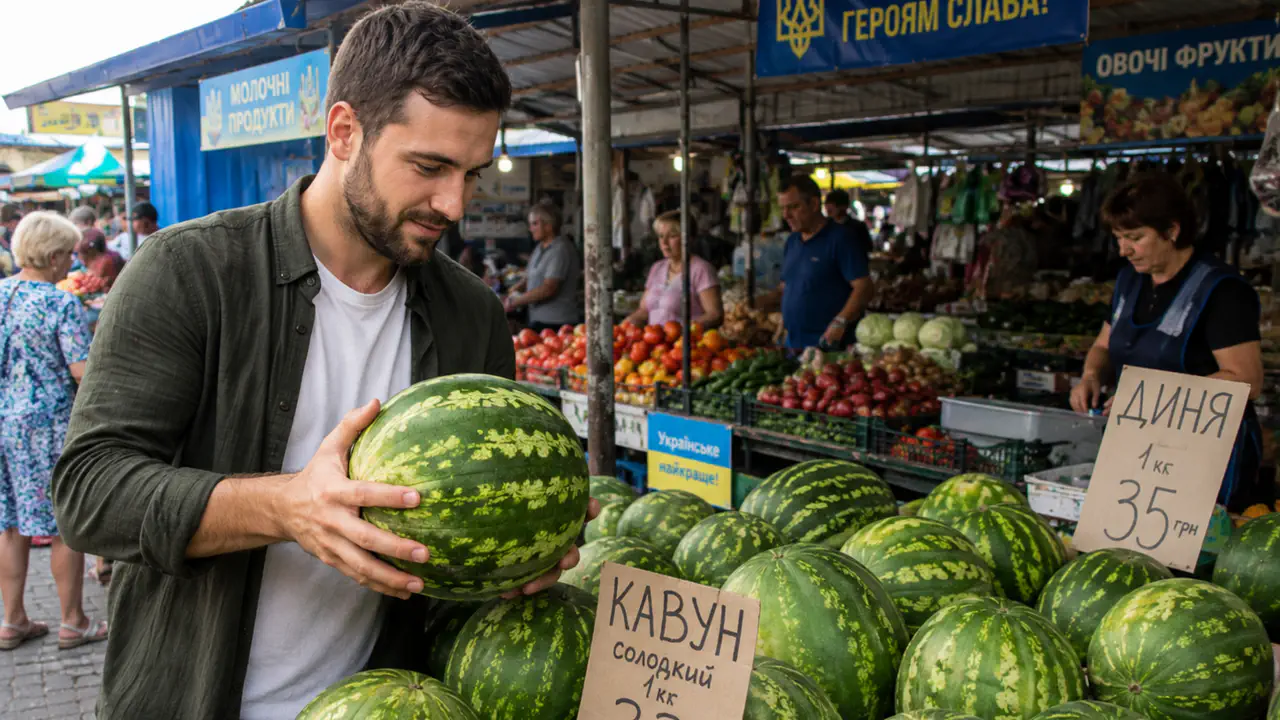 Как выбрать спелый арбуз на рынке