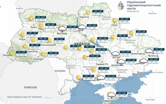 Україну накриє сильна спека до +38°: прогноз погоди на 4–7 серпня від Укргідрометцентру