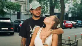 Назар Волошин с женой