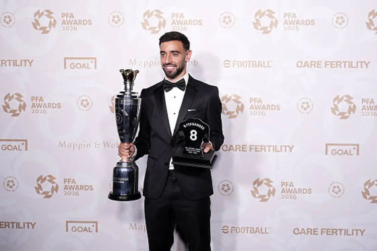 Бруну Фернандеш стал лучшим игроком года в Англии по версии PFA