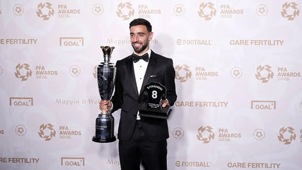 Бруну Фернандеш стал лучшим игроком года в Англии по версии PFA