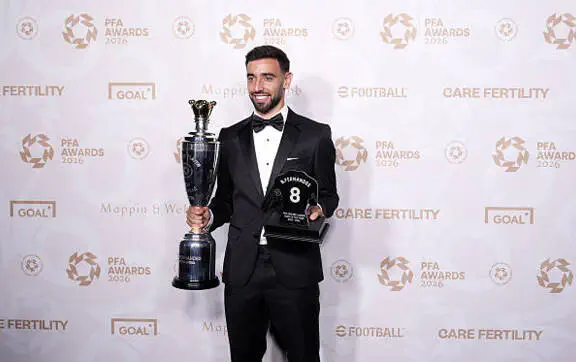 Бруну Фернандеш стал лучшим игроком года в Англии по версии PFA