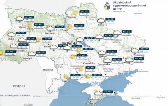 Погода на 7 сентября 2026 года в Киеве и области
