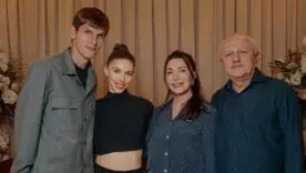 Крістіан Біловар з дружиною та тестем