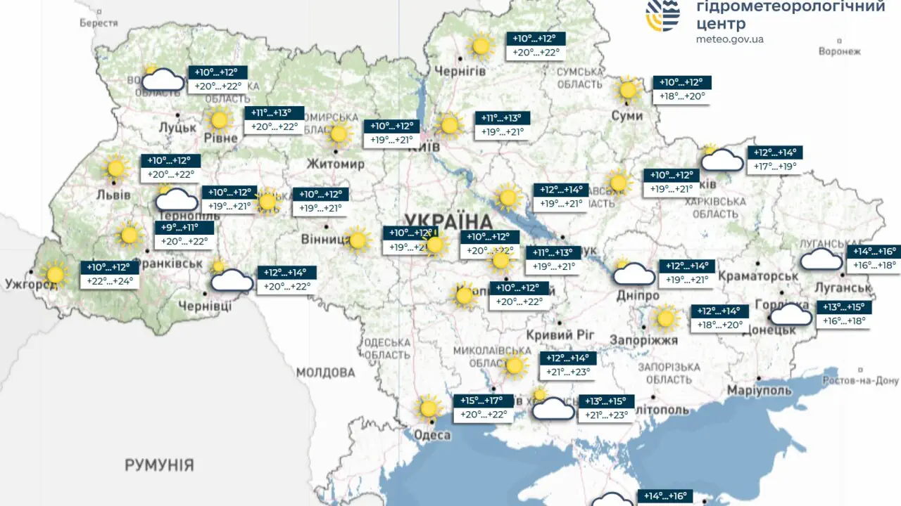 Потепление придет в Украину в ближайшие дни, только в четверг на западе пройдут дожди, сообщает УкрГМЦ