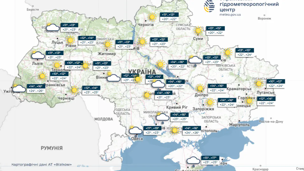 погода на киев и область сегодня 