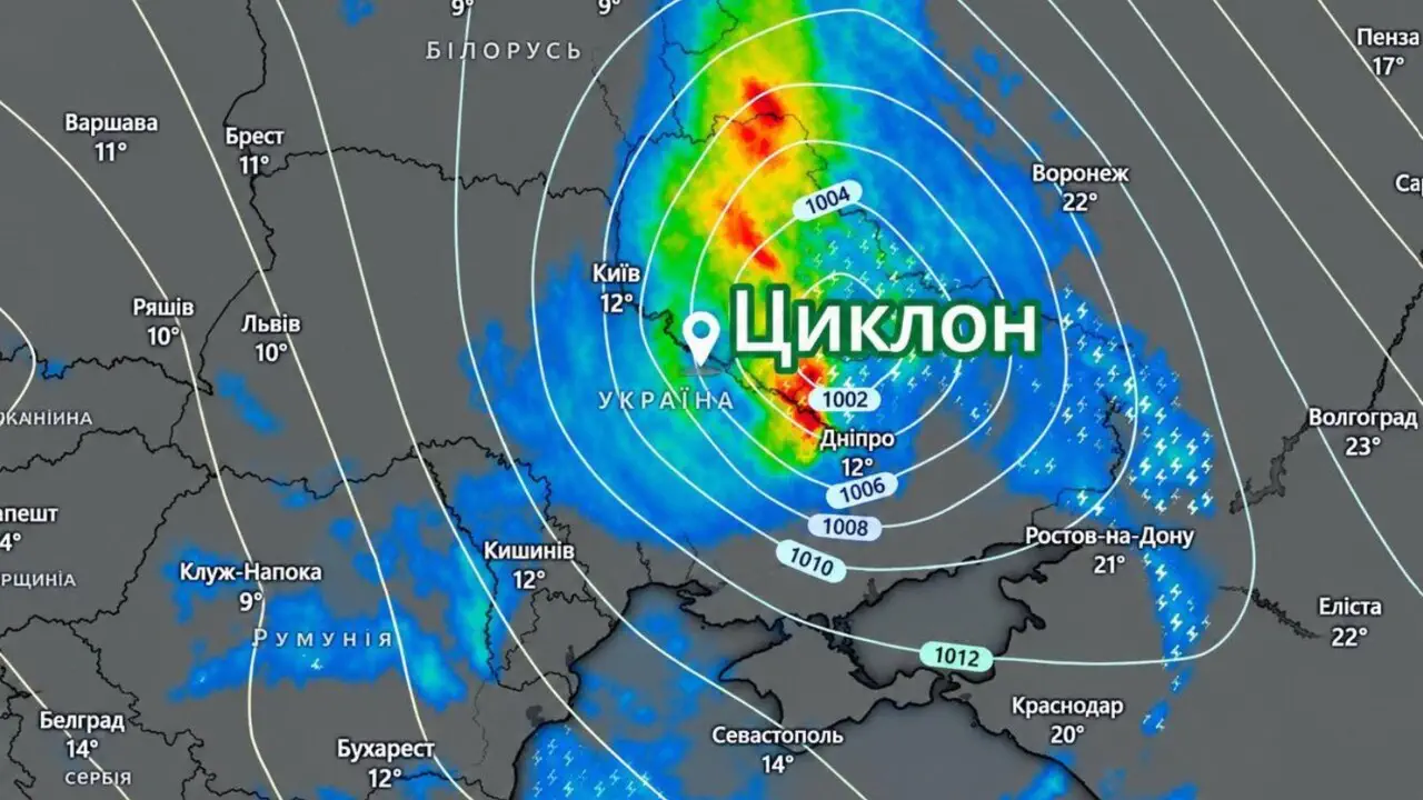 Циклон принесе сильні дощі: прогноз погоди на 24 вересня