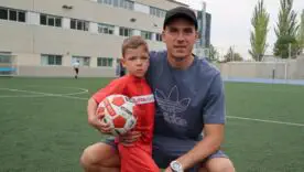 Андрей Лунин с сыном