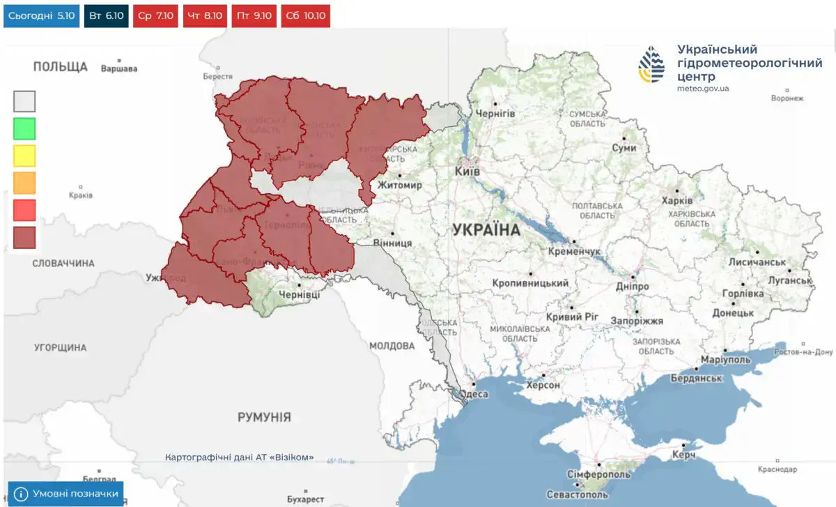 УкрГМЦ предупреждает о критическом снижении уровней воды в реках 2–15 октября