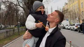 Владимир Бражко с сыном Квитковой