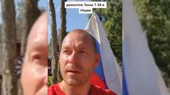 В Естонії росіянин обурився декомунізацією і закликав армію рф взяти Таллінн/Фото: кадр з відео Чоловік