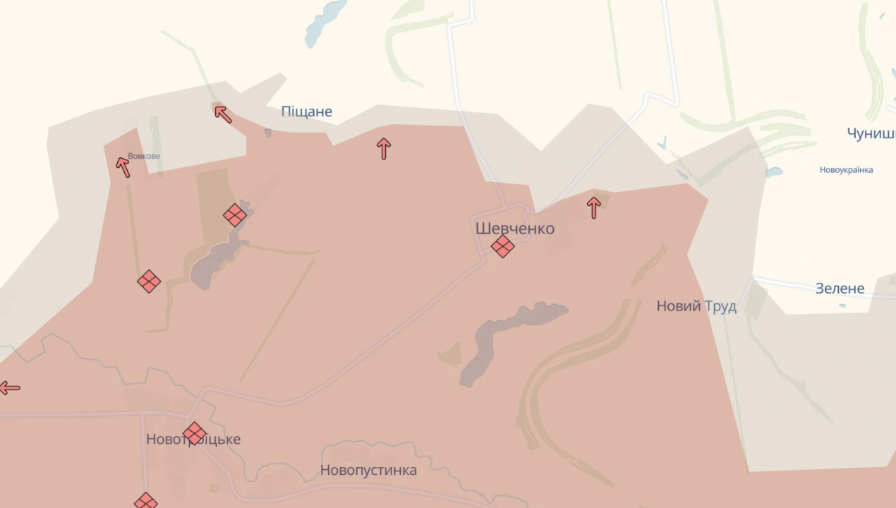 Противник просунувся біля Тернів, Воздвиженки, Новоукраїнки – DeepState