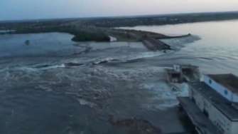 Каховское водохранилище теряет свою площадь / Фото: Укргидроэнерго Каховское водохранилище потеряло половину своей площади