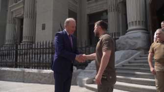 Премьер-министр Ирландии впервые прибыл в Киев/Фото: скриншот из видео Зеленский
