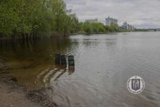 У Дніпрі Києва піднявся рівень води / Фото: t.me/VA_Kyiv У Дніпрі Києва піднявся рівень води / Фото: t.me/VA_Kyiv