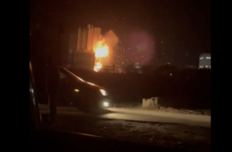 Традиційні нічні вибухи в рф/Фото: кадр з відео Традиційні нічні вибухи в рф/Фото: кадр з відео