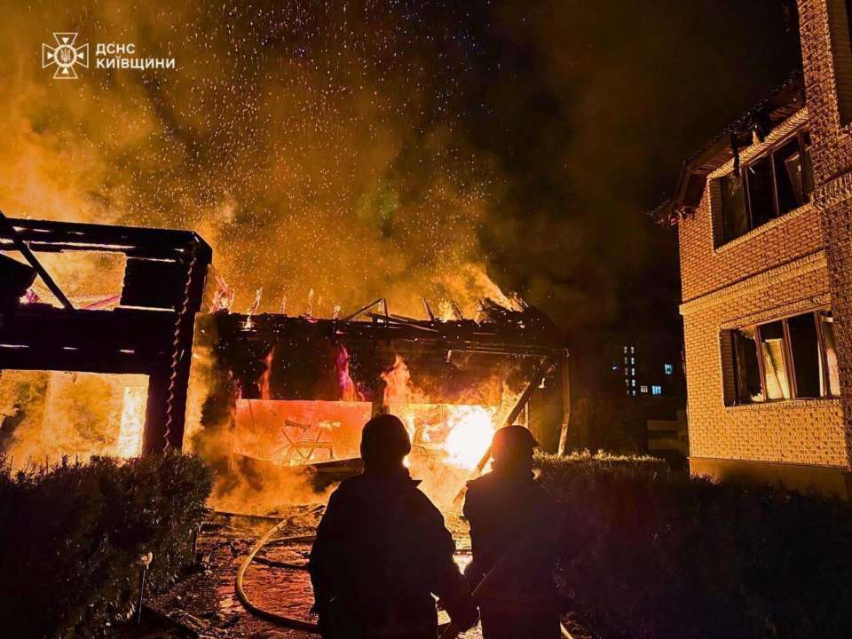 Атака БпЛА на Киевскую область: 1 погибшая и 2 травмированных/Фото: ГСЧС