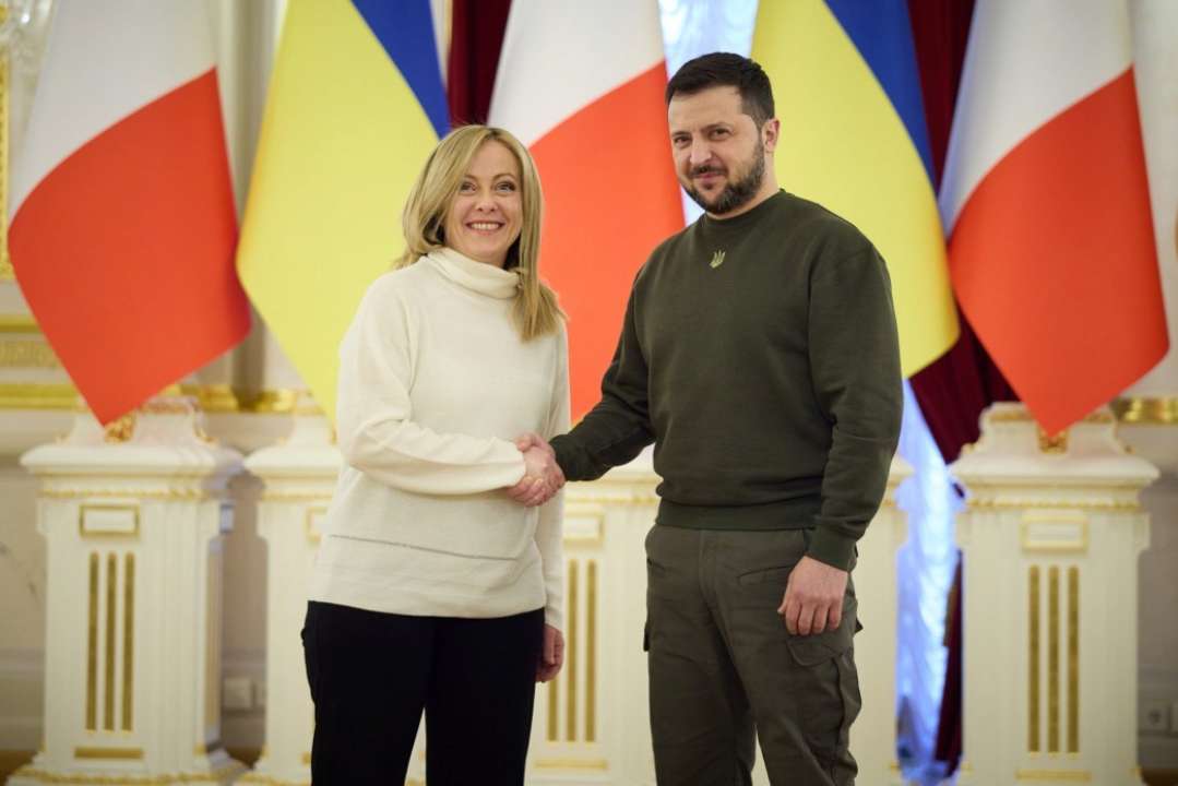 Джорджія Мелоні та Володимир Зеленський