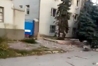 В Херсонской области раздался взрыв в отделении полиции. Фото: Скриншот с видео Берислав взрыв