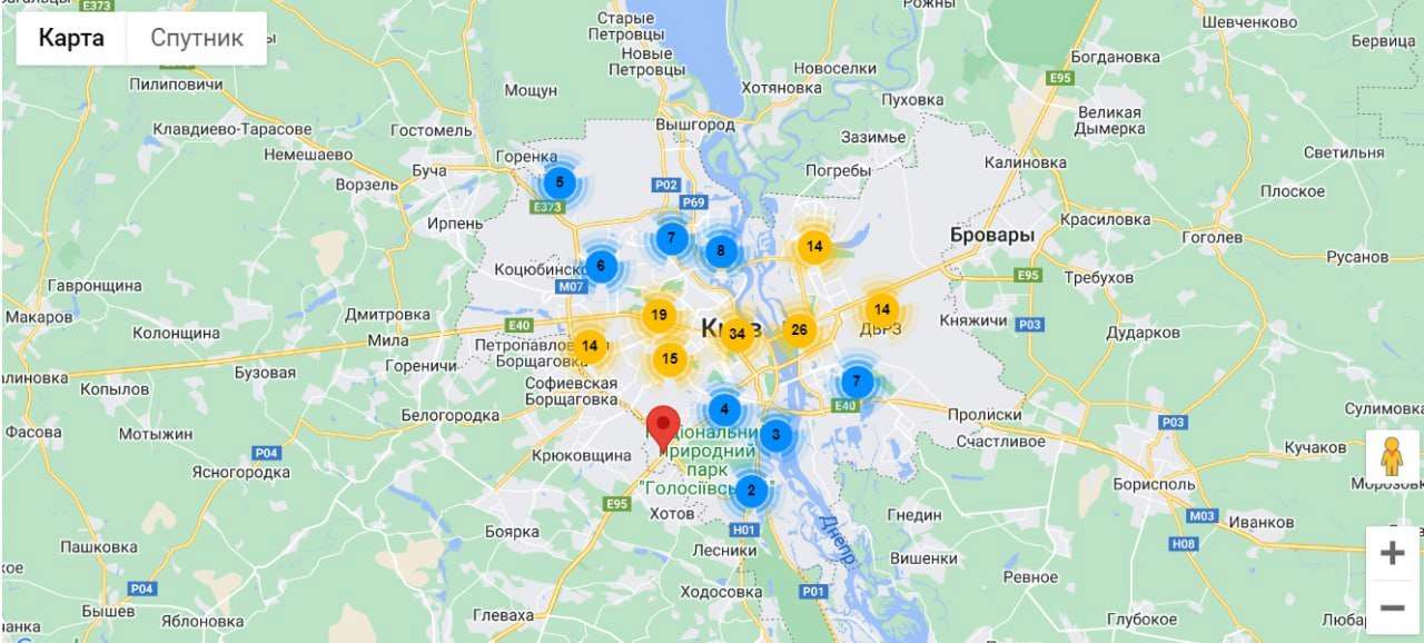 В Киеве создали карту общественных туалетов