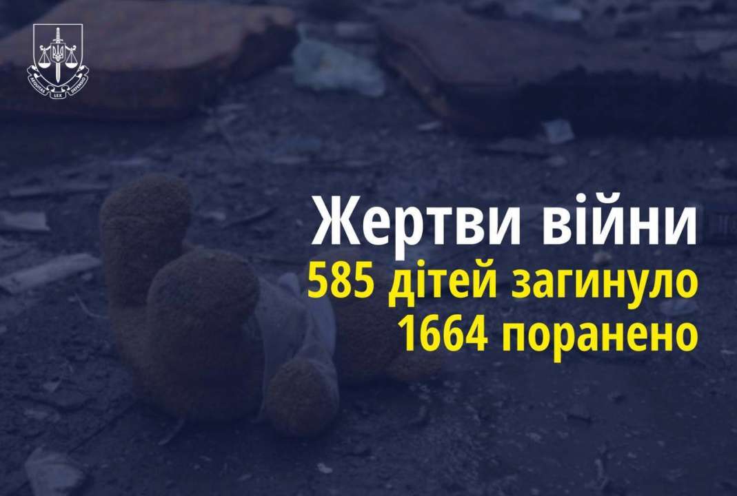 585 детей погибли в Украине в результате вооруженной агрессии рф/Фото: pgo_gov_ua Вследствие вооруженной агрессии рф в Украине погибли уже 585 детей — прокуратура