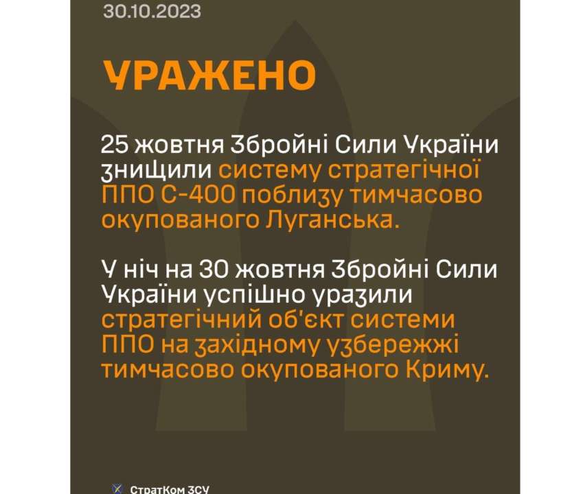 Ночью ВСУ успешно поразили стратегический объект ПВО оккупантов в Крыму  – Стратком