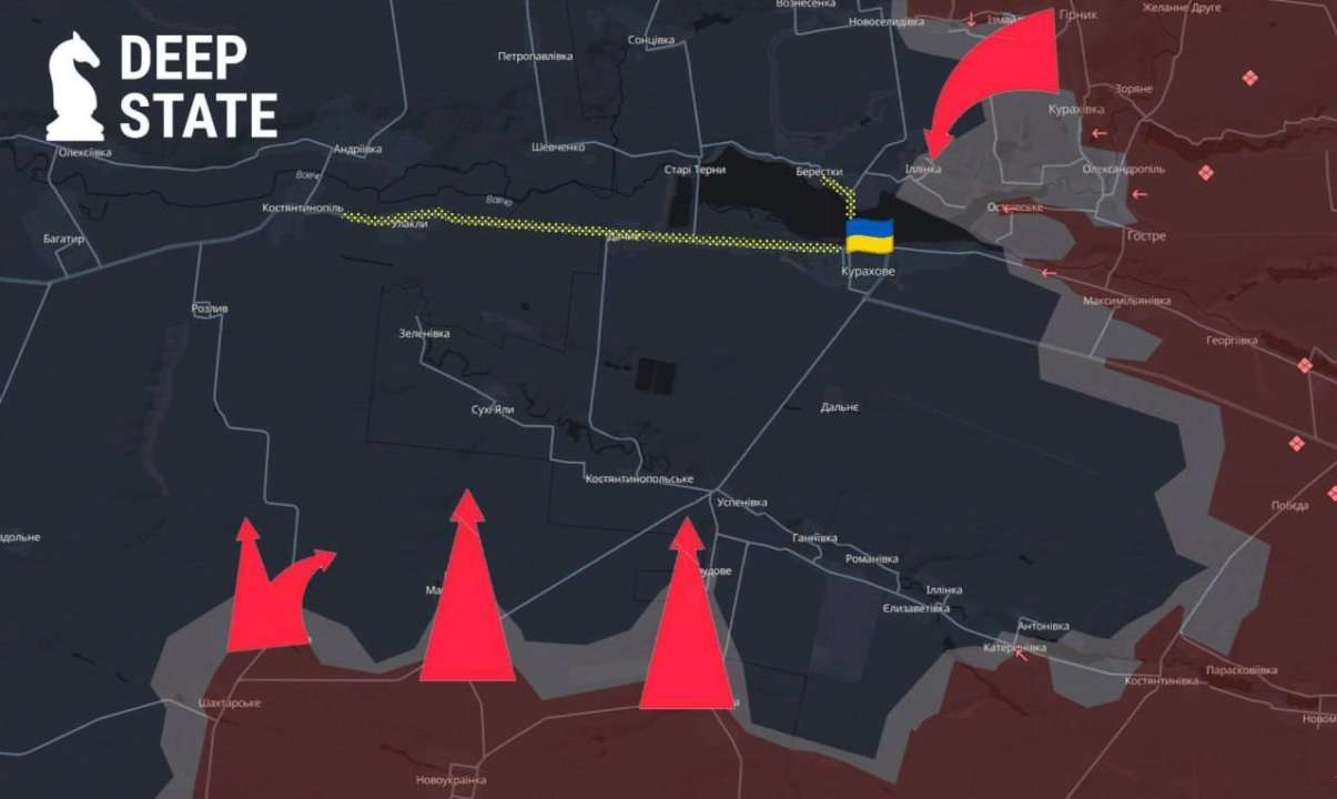 В районі міста Курахове ситуація ускладнена - DeepState
