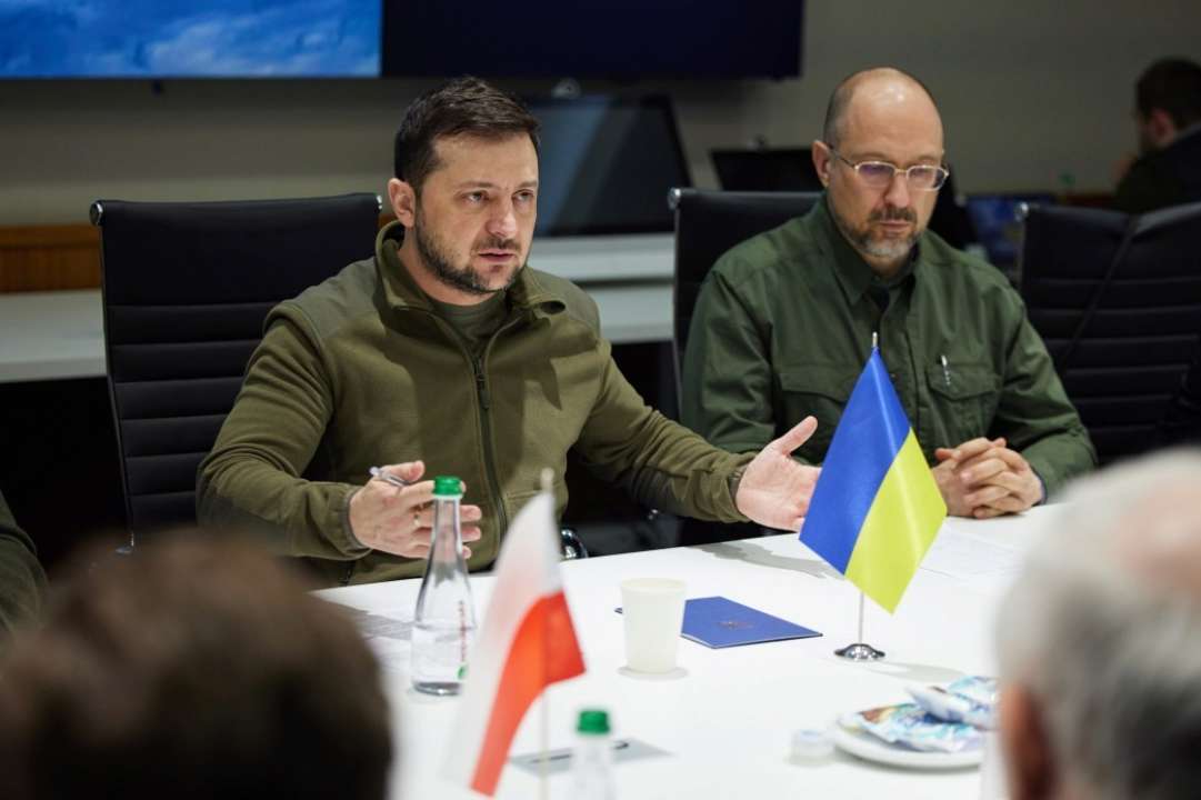 Зеленский на встрече с премьер-министрами Польши, Чехии и Литвы