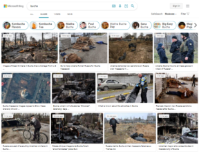 "Яндекс" показывает пользователем радужные фотографии разрушенных украинских городов/Фото: скриншот "Яндекс" показывает пользователем радужные фотографии разрушенных украинских городов/Фото: скриншот