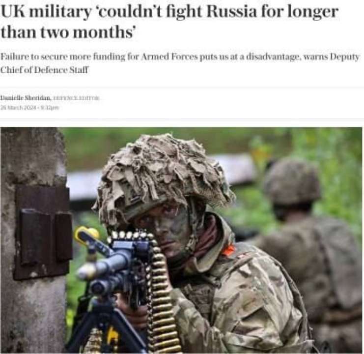 Фото з ТГО-каналу ЦАПЛІЄНКО_UKRAINE FIGHTS Роб Магован: Британія не могла б воювати з рф більше двох місяців