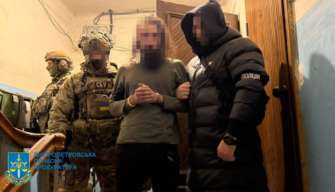 Задержанный подозреваемый в совершении теракта в Днепре. Фото: Офис Генпрокурора взрыв в Днепре 14 декабря