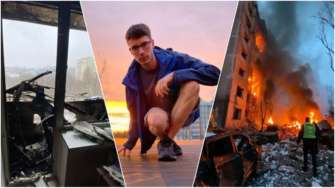 Чемпіон України постраждав внаслідок атаки на Київ / Колаж: МЕТА "Це мій 2-й день народження": чемпіон України зі скелелазіння постраждав внаслідок атаки на Київ