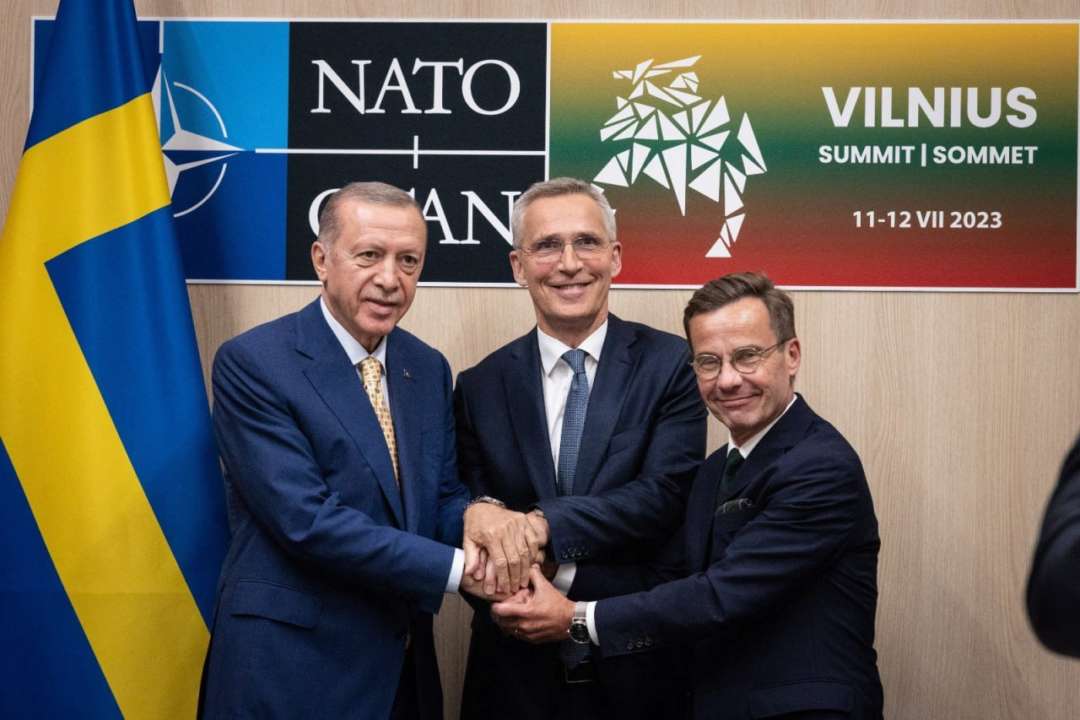 Реджеп Ердоган, Єнс Столтенберг та прем'єр Швеції