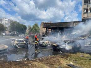 Фото: ДСНС Обстріл