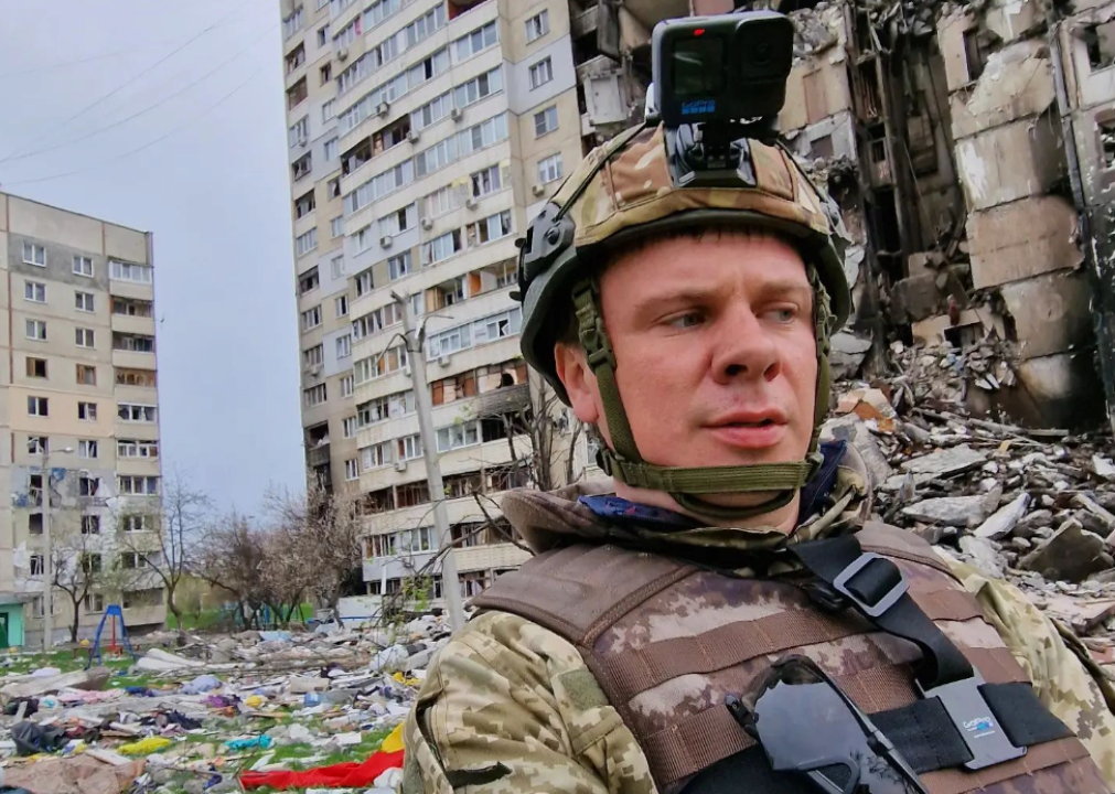 Комаров показал часть российской ракеты "Смерч"/Фото: instagram Дмитрий Комаров показал жуткий снимок российской ракеты "Смерч"