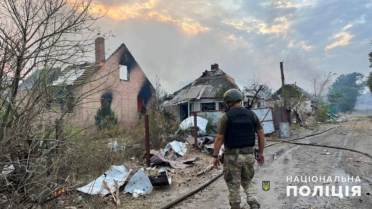 Последствия атаки Донецкой области/Фото: Нацполиция Последствия атаки Донецкой области/Фото: Нацполиция