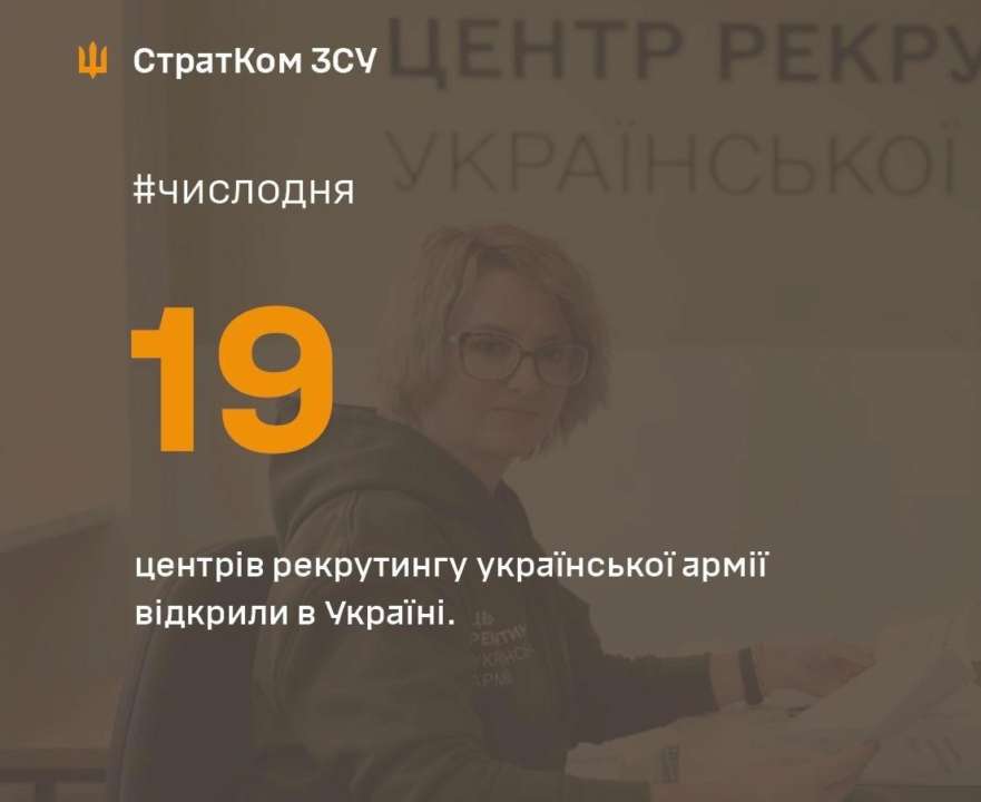 19 центрів рекрутингу української армії відкрили в Україні/Фото: AFUStratCom Число дня: яка кількість центрів рекрутингу української армії вже працює в Україні