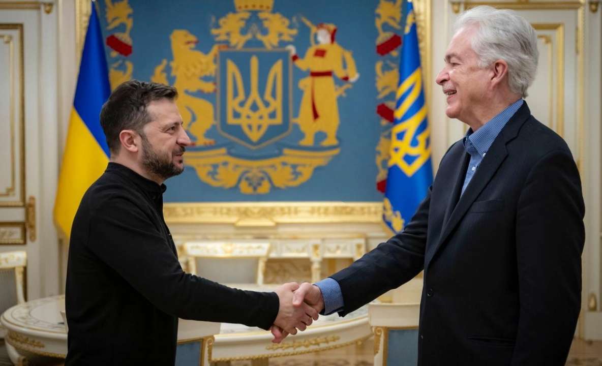 Зеленский встретился с Биллом Бернсом в Киеве. Фото: Президент Украины ЦРУ Зеленский