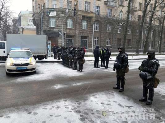 Мітингувальники-ФОПи перекрили Майдан Протест ФОПів в Києві (Фото з прес-служби поліції Києва у Facebook)