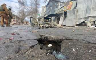 Окупанти обстріляли Херсон. Фото: Телеграм Кирила Тимошенка херсон пункт видачі допомоги