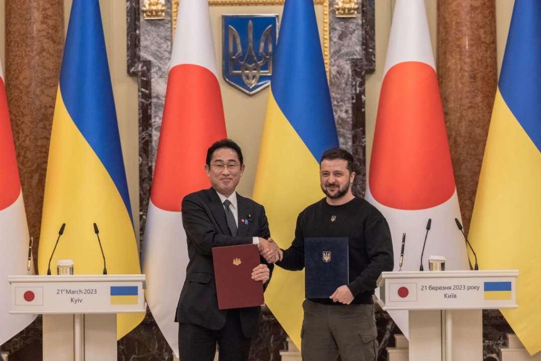 Володимир Зеленський та Фуміо Кісіда